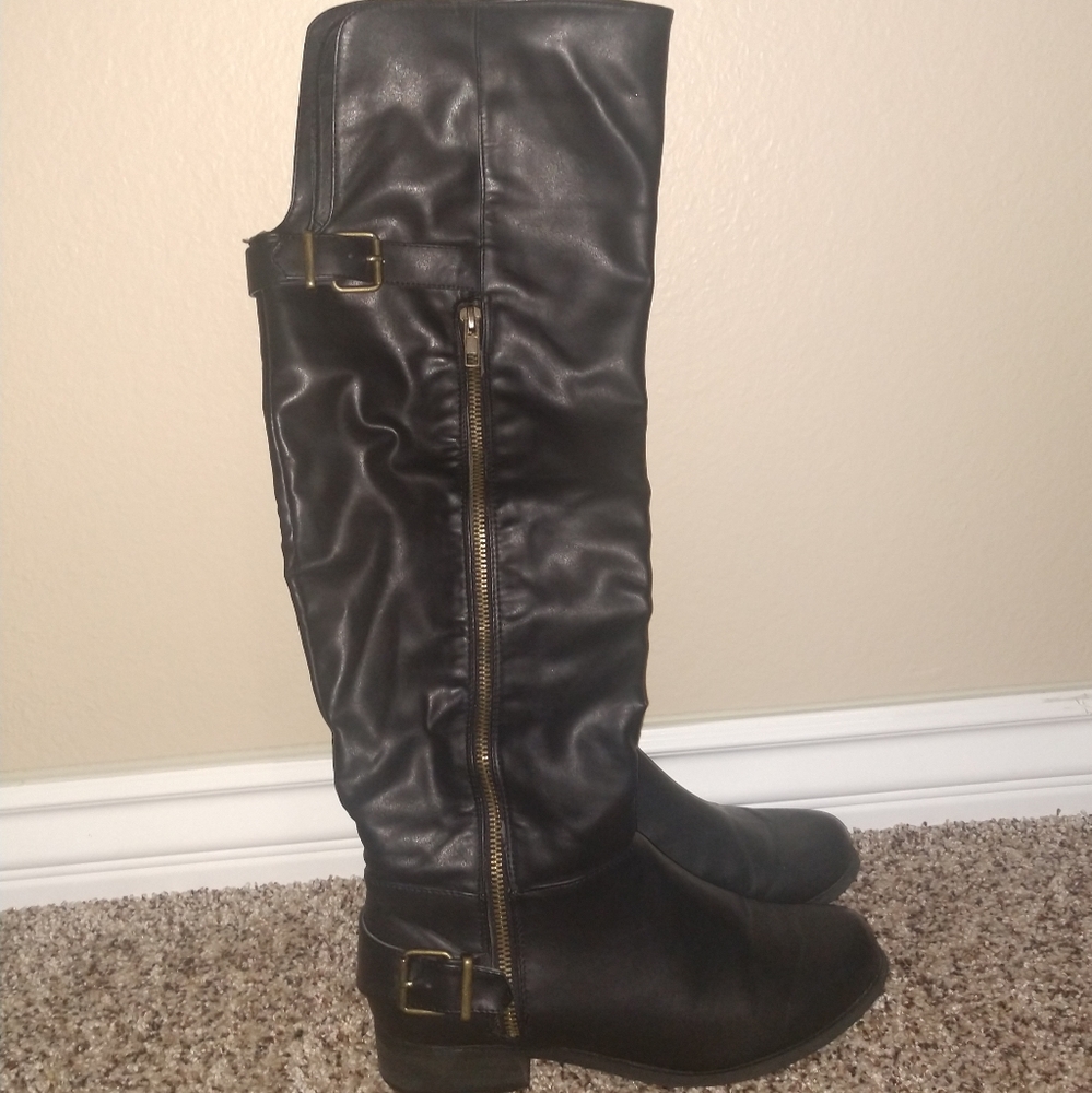 Black Knee-High Boots